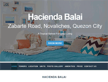 Tablet Screenshot of haciendabalaiqc.com